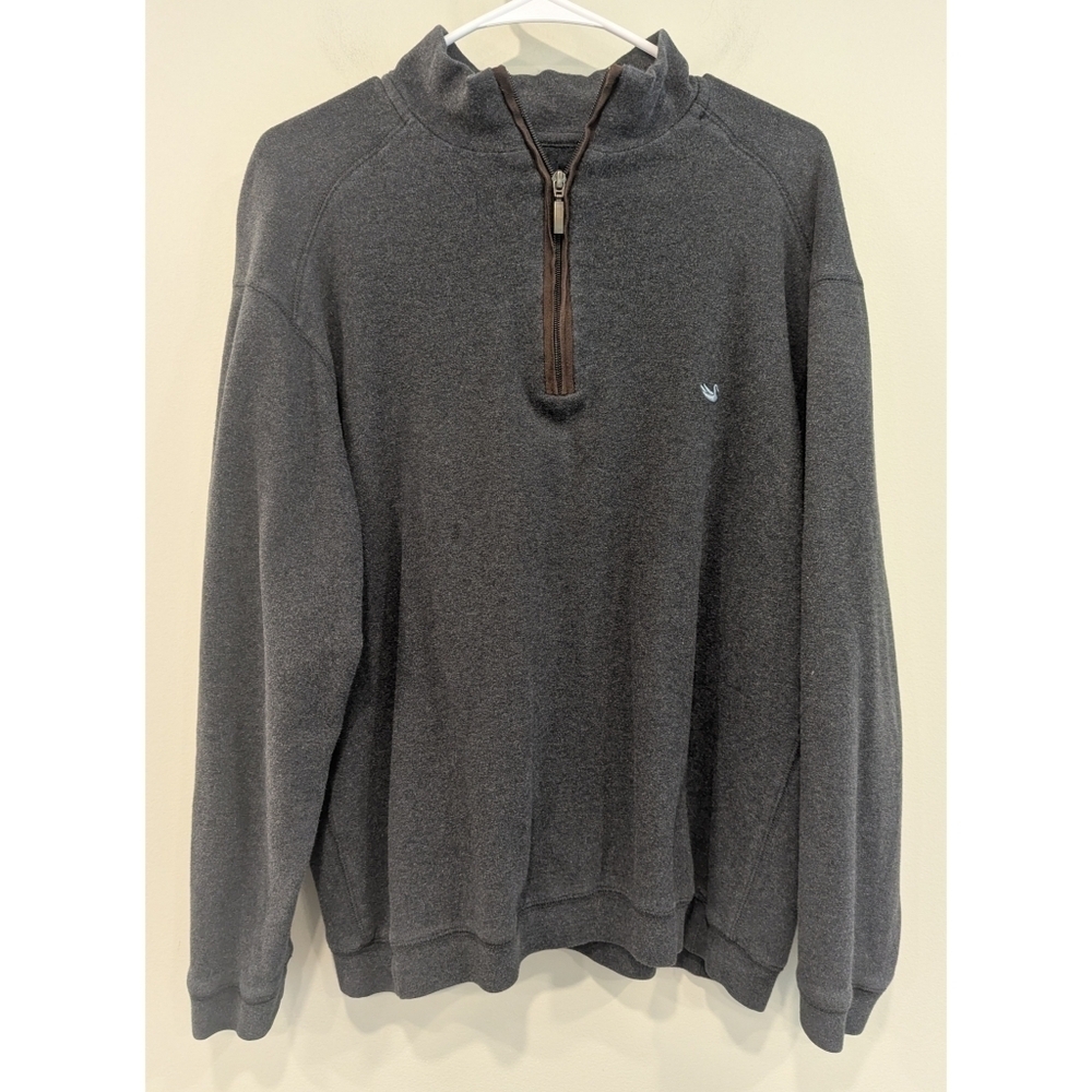 Southern Marsh Grey Quarter Zip Pullover Size Medium